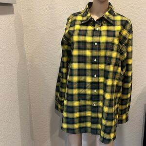 NWOT Cremieux plaid button down cotton shirt